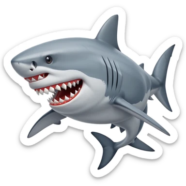 a shark wearing Nike shoes sticker