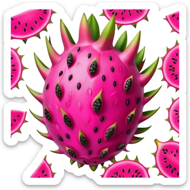 Dragonfruit Slice sticker