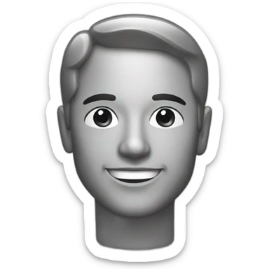 Print center black and white sticker