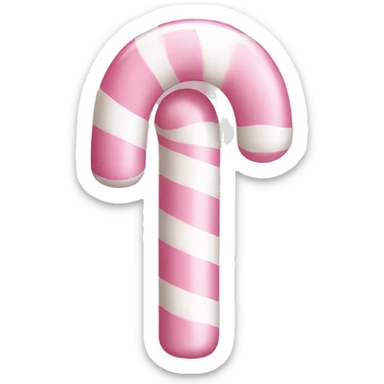 Light pink and white candy cane sticker