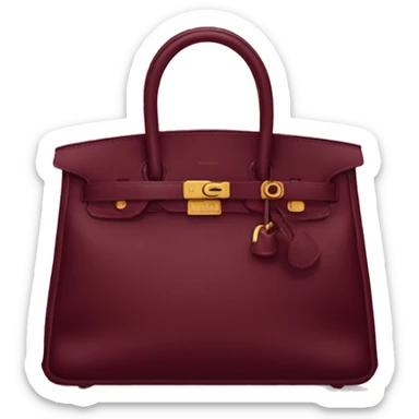 Hermes burgundy bag sticker
