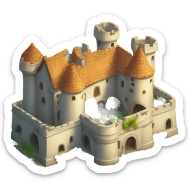 farytale Castele with courtyard sticker