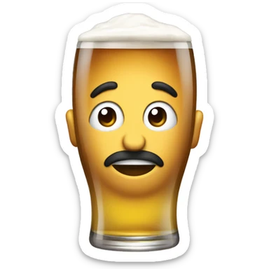 Tomando cerveza mesd sticker