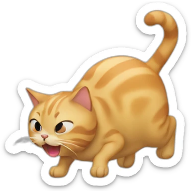 cat farting sticker