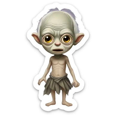 Gollum wearing a tutu  sticker