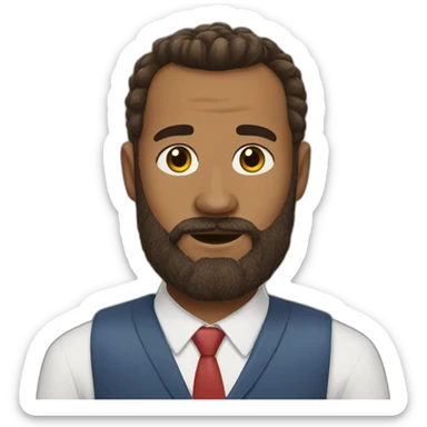 Forrest Gump Beard sticker