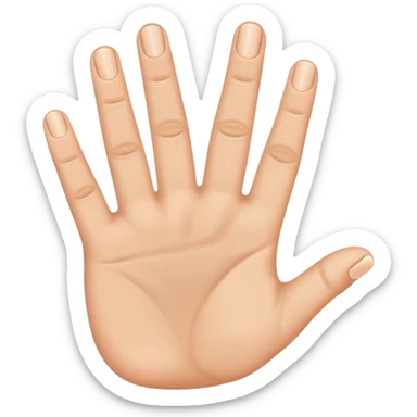Five finger hand with thumb and ring finger down sticker