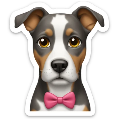 Dog with shoes on  sticker