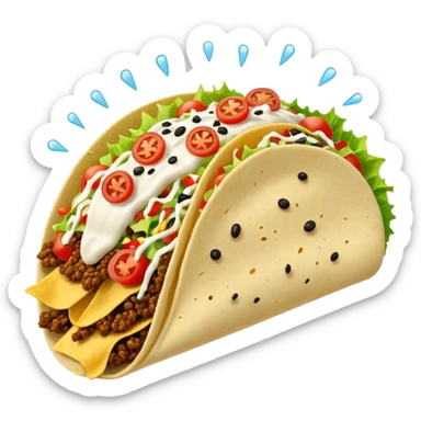 tacos raining down sticker