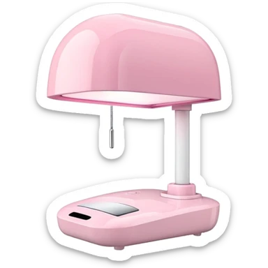 White an pink nail lamp sticker