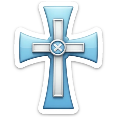 white cross with design sticker