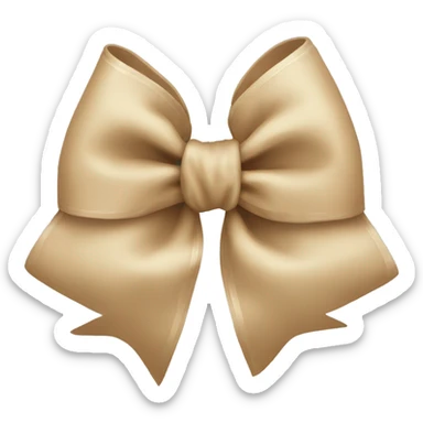 beige bow  sticker