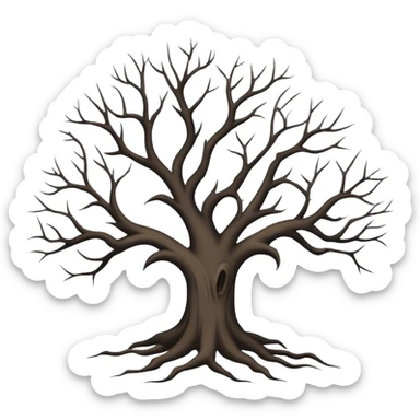 Bare tree without leaves sticker