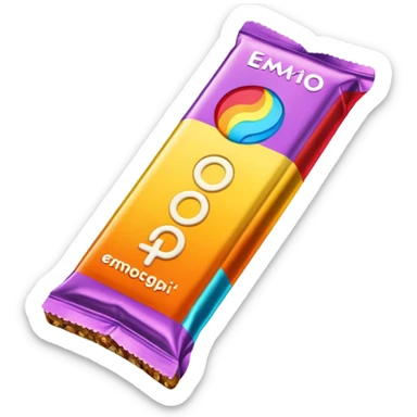 Create an emoji of an energy bar that you can eat. sticker