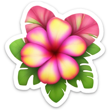 Hawaii flower sticker