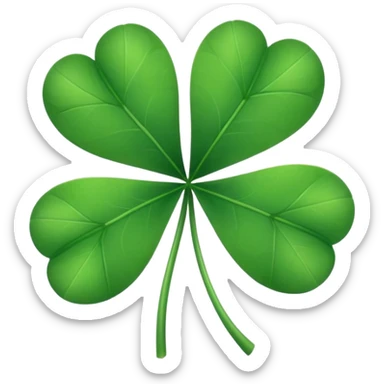 Clover white edge sticker