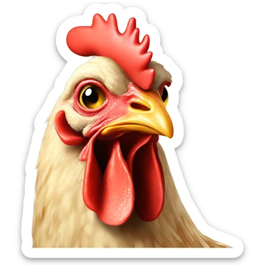 Chicken head sticker