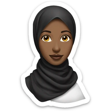 Photorealistic african hijabi sticker