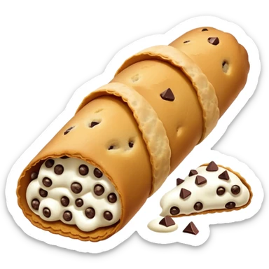 cannoli with chocolate chips luxury  sticker