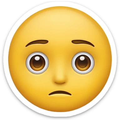 Side eye emoji with yellow round face sticker