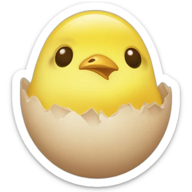 sick hatching chick emoji  sticker