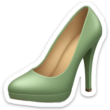 Sage green high heel sticker