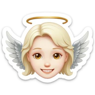 fallen angel smiling sticker