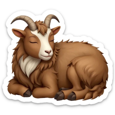The sleeping goat sticker