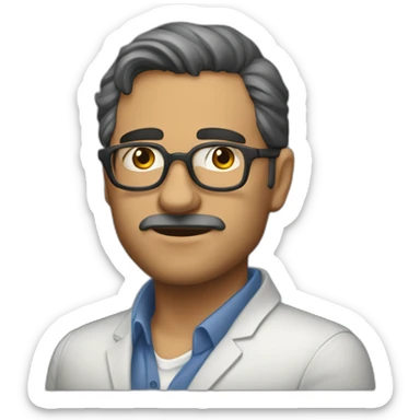 Eduardo manos tijeras sticker