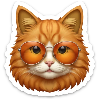 Cat with sunglasses sticker