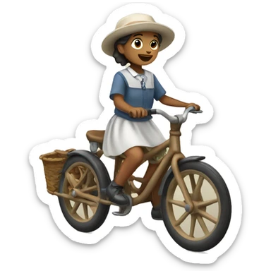 Niña conduciendo cuatrioto sticker