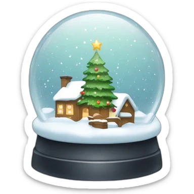 Christmas snowglobe sticker