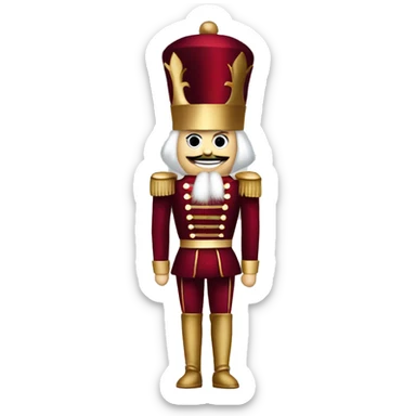 dark red christmas nutcracker full body sticker