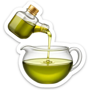pouring olive oil sticker