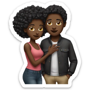 Two black girls lovers  sticker