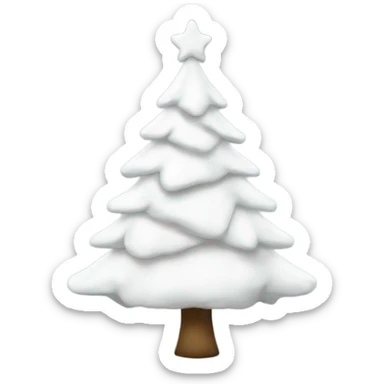 White Christmas tree sticker