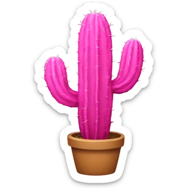 pink cactus  sticker