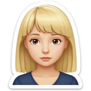Young Woman with blonde bangs sticker
