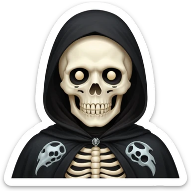 the death with black cloak sticker