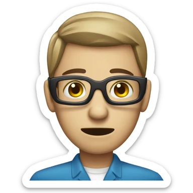 tired call center employee with dark circles sticker