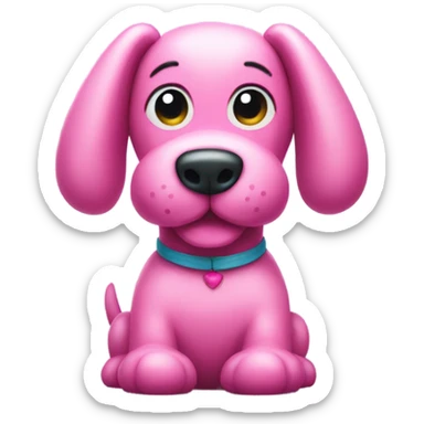 Pink balloon dog sticker