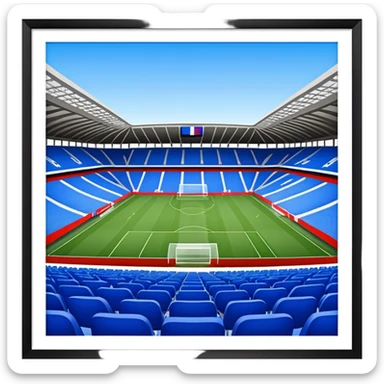 fc basel soccer stadium with blue seats sticker