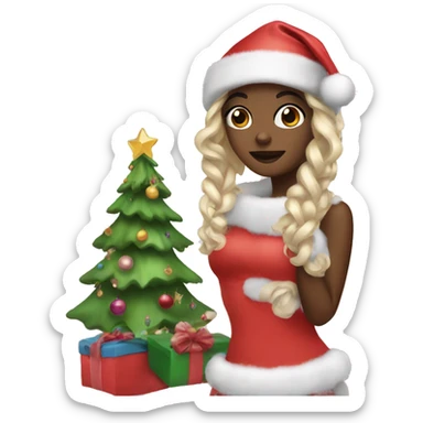 Girly christmas sticker
