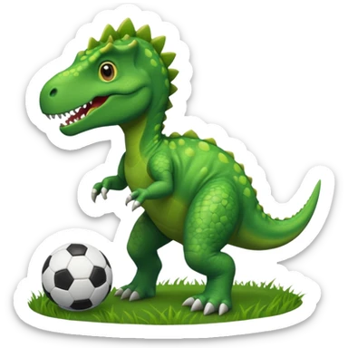 Futbol oynayan dinozor  sticker