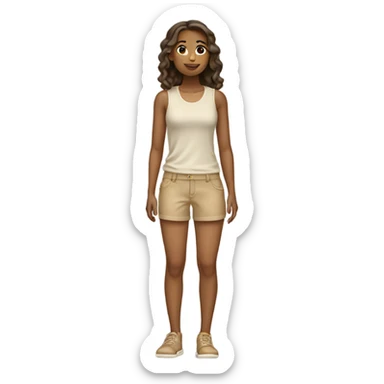 light Tan girl posing full body sticker