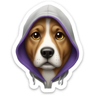 dog with hoodie  sticker