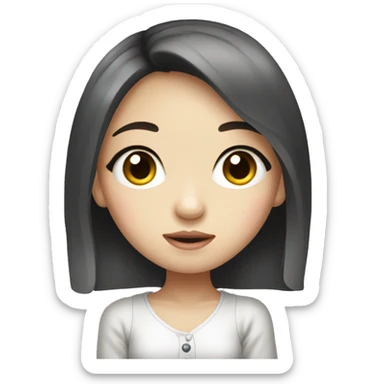 a cute and hot Korean girl with big eyes. sticker