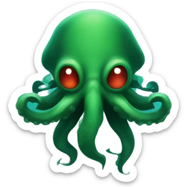 Cthulhu swimming underwater  sticker
