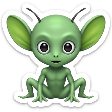 Make me a cute alien it's werd make it cute sticker