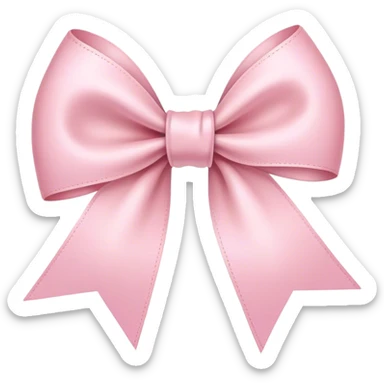 light pink ribbon bow sticker